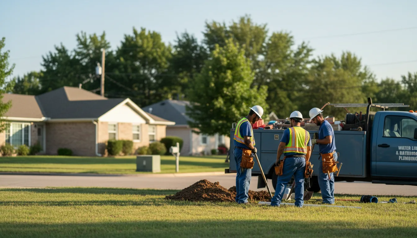Residential water line and bathroom plumbing service in Walnut Creek, OH